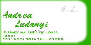 andrea ludanyi business card